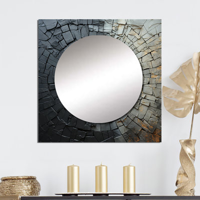 Maaz - Spiritual Stone Square Mirror Wall Decor For Bedroom