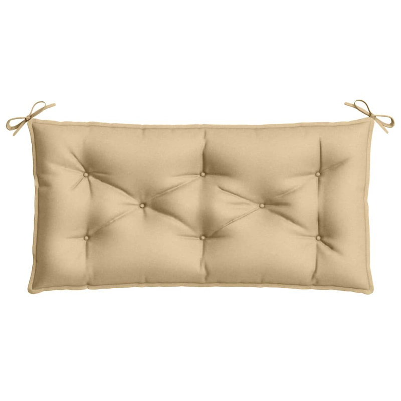 Ebern Designs Garden Bench Cushion 2.8" Fabric, Melange Beige, 39.3" x 19.7" x 2.8"