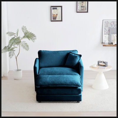 Chaise d'appoint moderne avec repose-pieds
