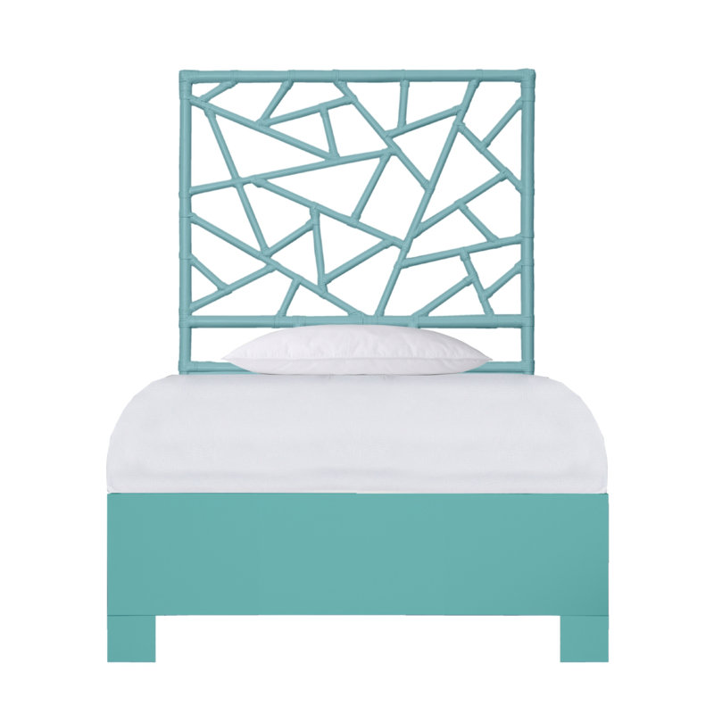 Lit standard à profil bas Tiffany, Turquoise, Simple