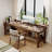 Nut-brown Rectangular Solid Wood desk-521438038