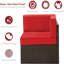 Ensemble de conversation modulaire en rotin 7 pièces avec coussins Emilienne-30702243-84546555