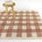 March Pink Gingham Shag Area Rug-1645089317