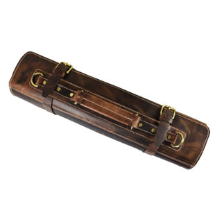 Aaron Leather Goods 13 Slot Knife Bag