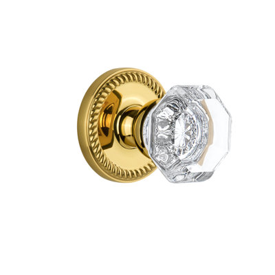 Bouton de porte en cristal Grandeur Newport Rosette