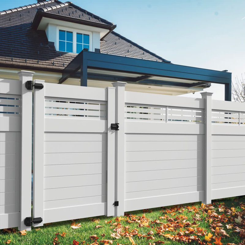 White Vinyl Gate, 72.25" H x 46" W x 5" D