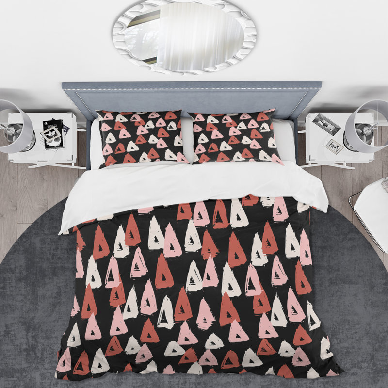 Ensemble de housse de couette en microfibre Pragnya, Housse de couette très grand + 2 très grandes ta