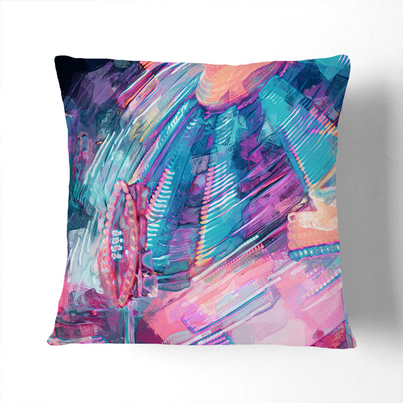 Abstract Square Throw Cushion, 40cm H x 40cm W x 15cm D