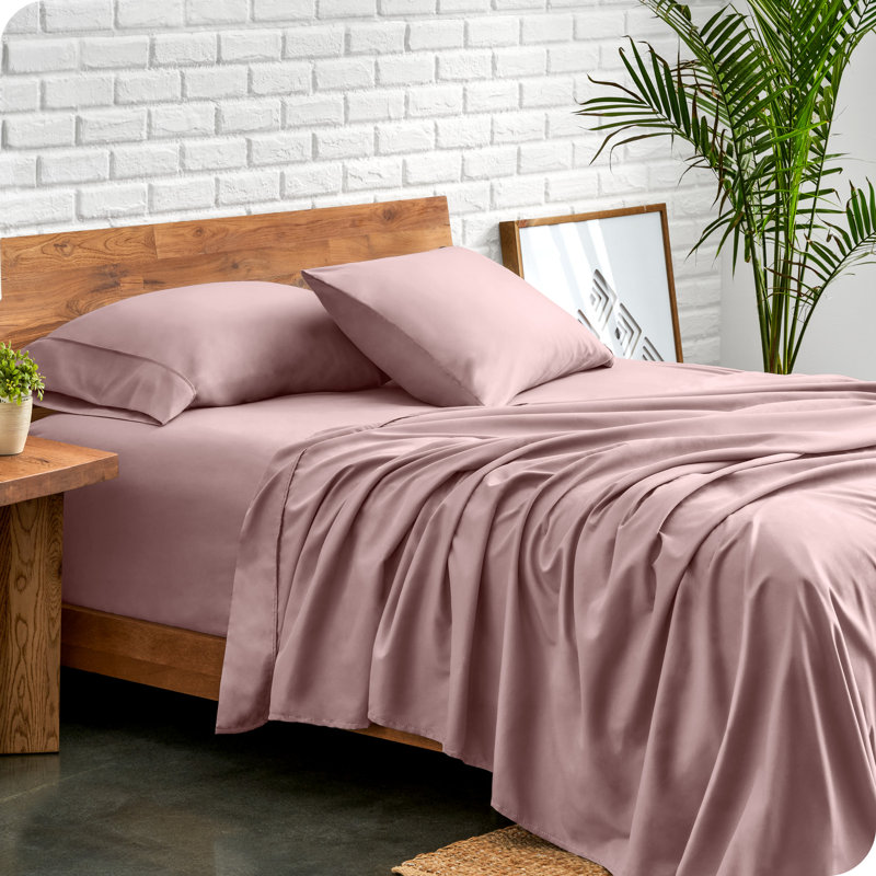 Bare Home Ultra-Soft Microfiber Sheet Set, Twin XL Sheet Set + 1 Fitted Sheet + 1 Pillowcase, Mauve