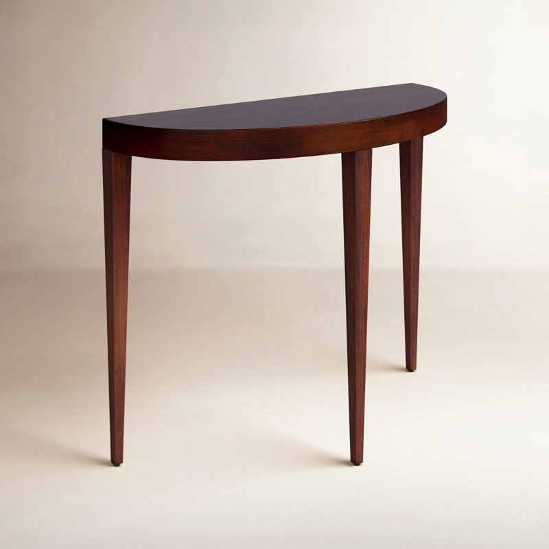 Ingrid Light Burl Console Table, Antique Cherry