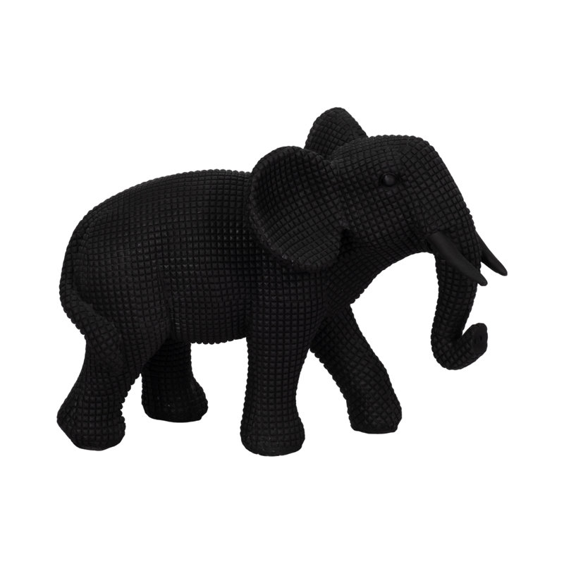 Figurine éléphant en résine et polyrésine Raeville, Noir
