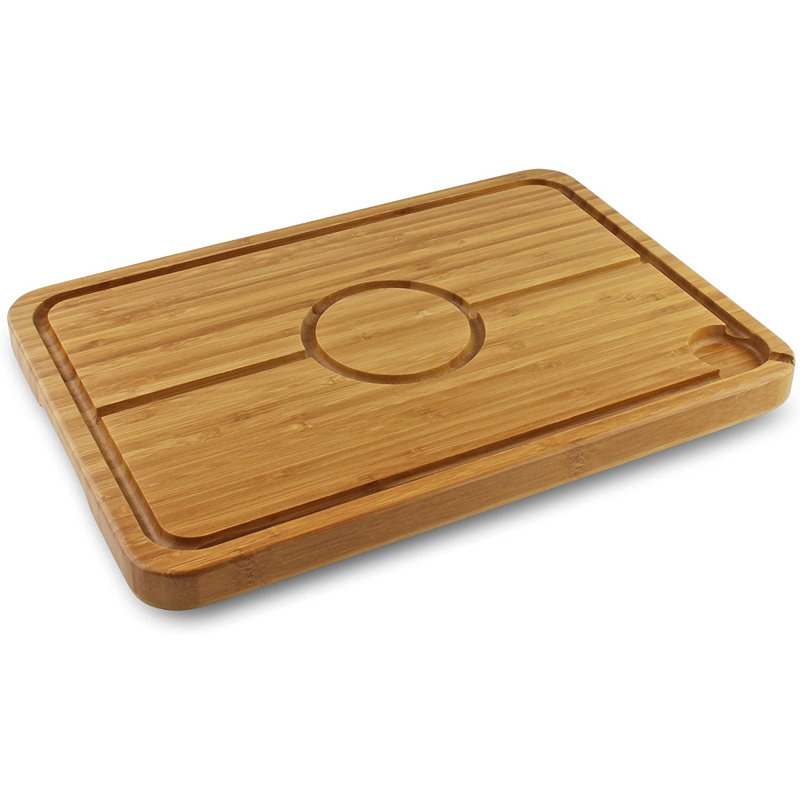 Grunwerg Deluxe Spiked Bamboo Wooden Roast Joint Carving & Cutting Board, 48 x 36cm, Large