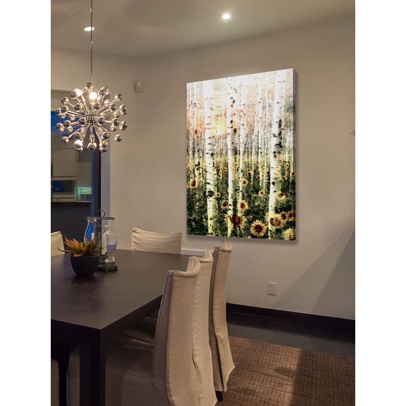«Daisy Forest», reproduction d'art sur toile tendue, H 45 po x l 30 po