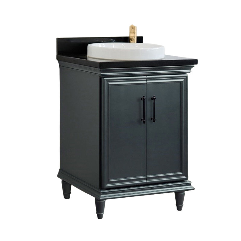 Simple meuble-lavabo galaxie et lavabo rond, 25", Noir galaxie