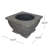Light-Weight Concrete Wood Burning Square Fire Pit