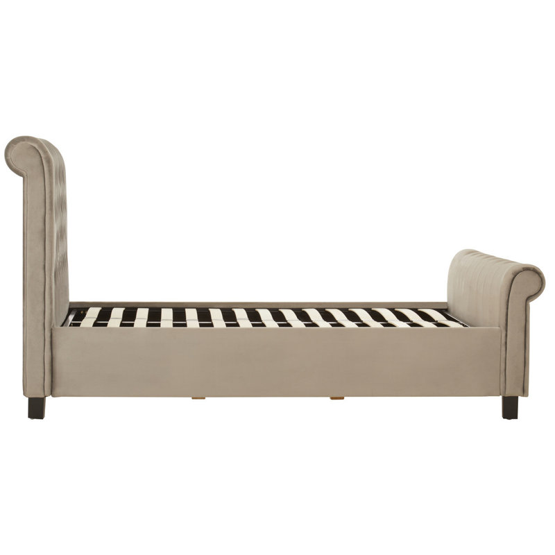 Starbuck Upholstered Ottoman Storage Bed, Brown, 148 x 230 cm