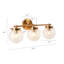 Luminaire de salle de bain en verre craquelé à intensité variable l 21,7 po Jenavicia Certifié ETL-1677781456