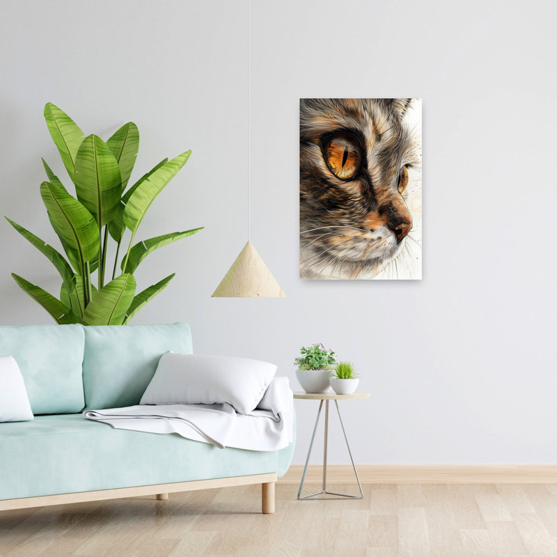 Art mural Intense Feline Gaze, H 24 po x l 16 po