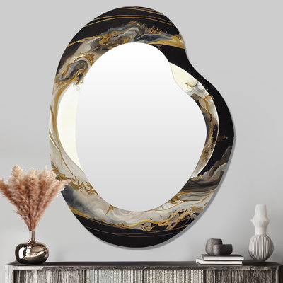 Callaghan - Abstract Marble 3D Shapes Irregular Modern Large Wall Mirror