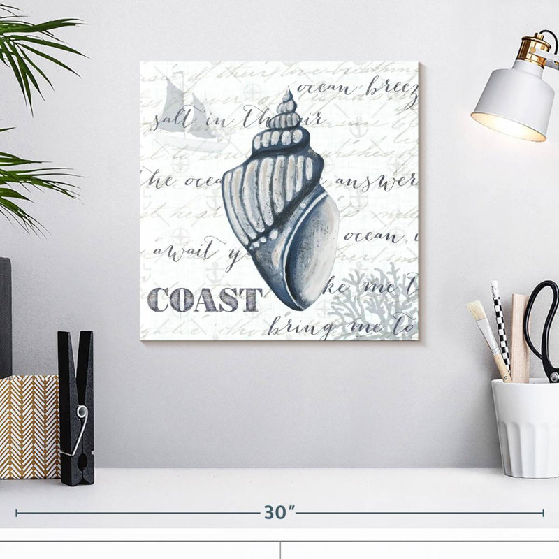 Aletra Indigo Shell I, 16" H x 16" W