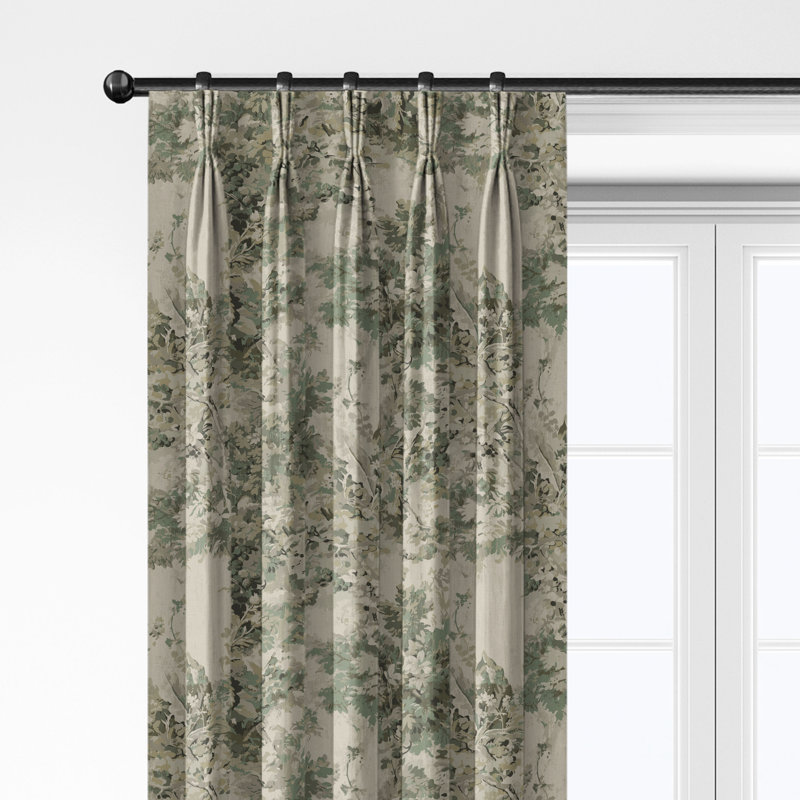 Ensemble de 2 rideaux en coton Dolce Spring Green, L 20 po x L 228 po
