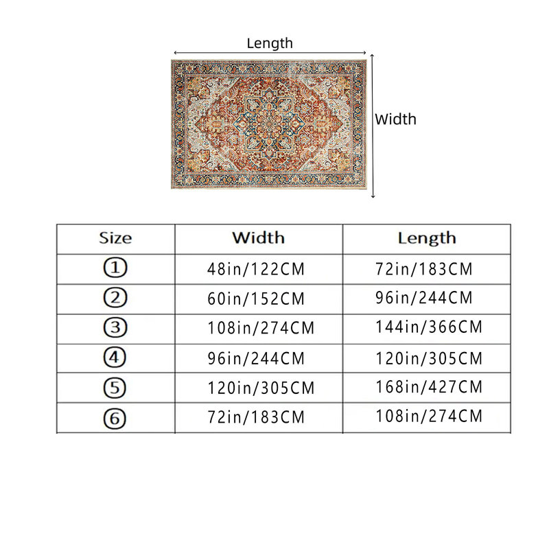 Tapis décoratif, Rectangle 8 pi 0,1 po x 4 pi 11,8 po 