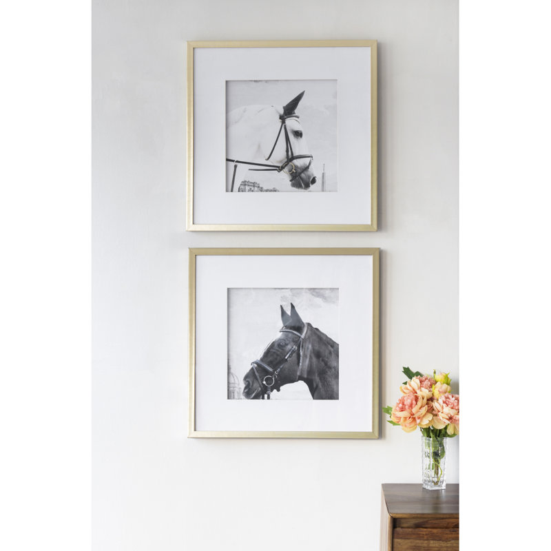 Ensemble de 2 impressions murales d'art animalier, 22 po x 22 po