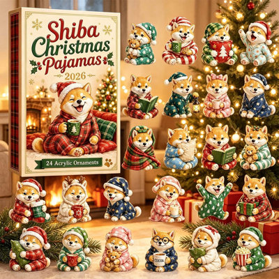 Calendrier de l'Avent 2D de Noël, 24 jours, compte à rebours de Noël, boîte surprise, acrylique plat, décorations de Noël à suspendre, cadeau pour enfants et famille, fêtes de fin d'année