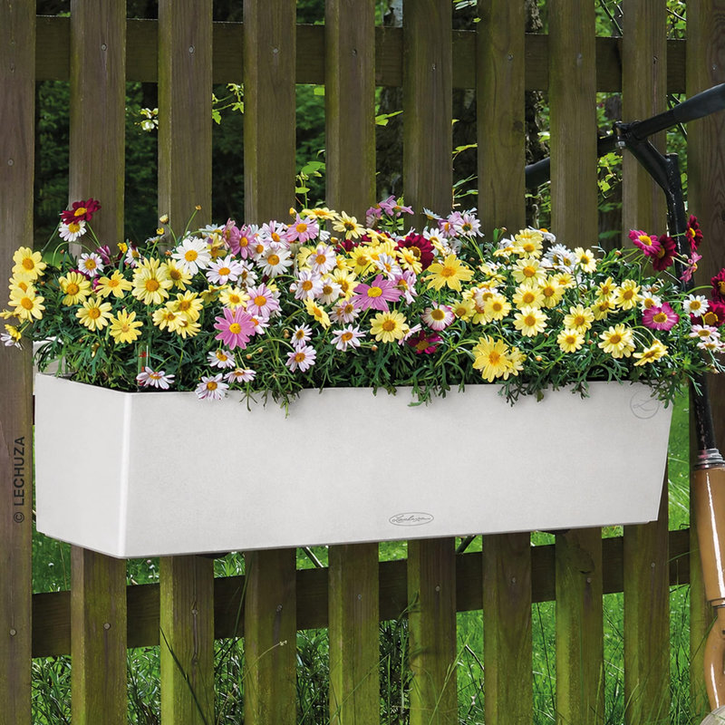 Pot à fleurs en plastique avec jauge d'eau Balconera Color 80, Gray