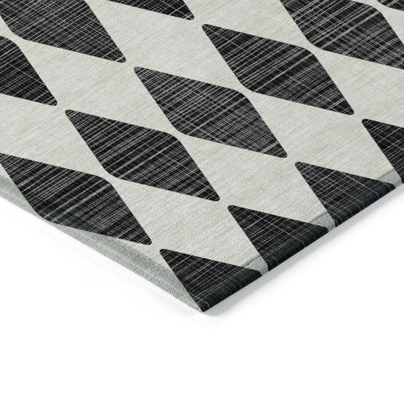 Tapis rond noir 8 po