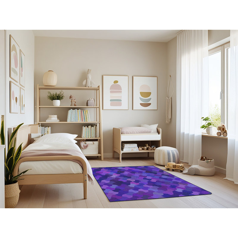Tapis 100% à motif lavable à la machine 1520, Rectangle 3 pi x 5 pi