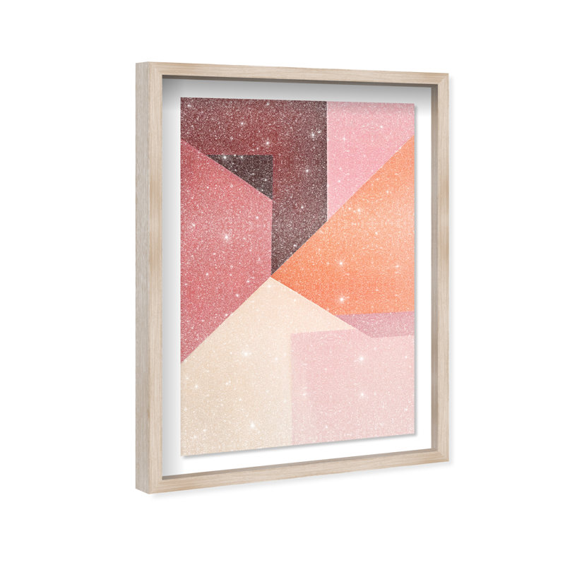 Berry Juice Shadowbox Abstract Print by Oliver Gal, Black Frame, 10 x 15, 31.5"H x 21.5"W, Natural Oak Frame