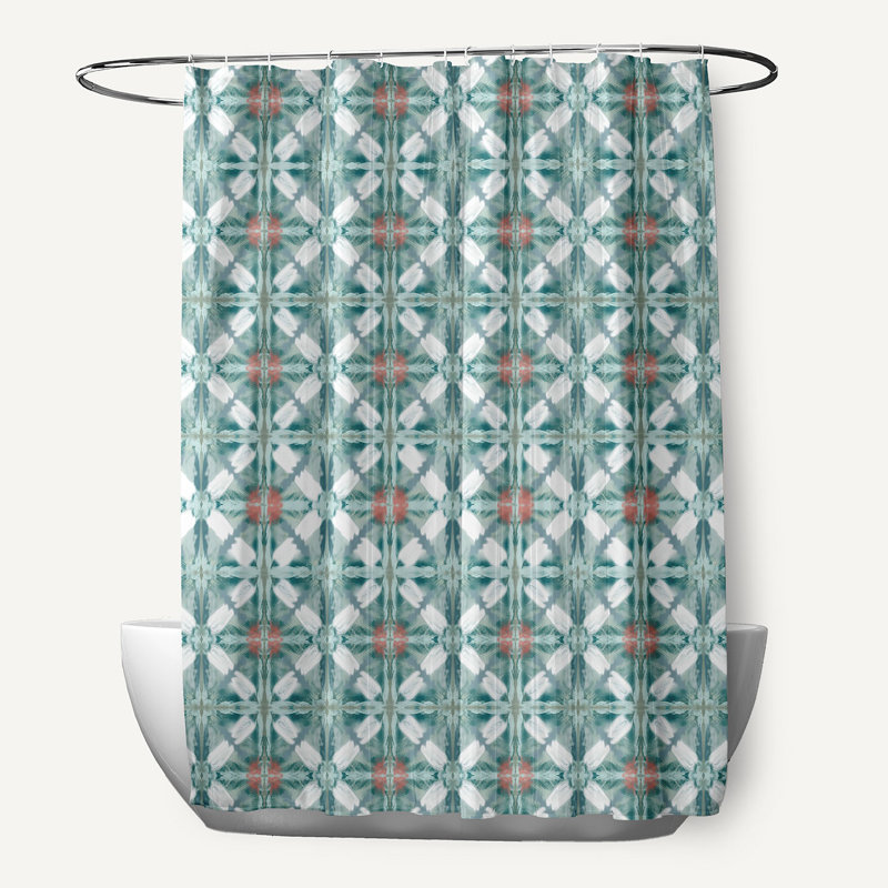Rideau de douche simple, Aigue-marine