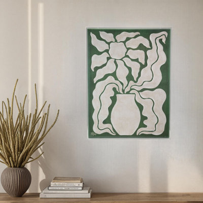 Hand-Painted Acrylic Box Framed Canvas Wall Decor and