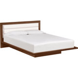 Moduluxe Solid Wood and Upholstered Platform Bed
