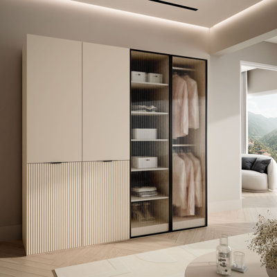 4 Door Glass Wardrobe