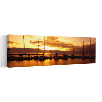 USA Wisconsin Door County Egg Harbor by James Schwabel - Wrapped Canvas Panoramic Print