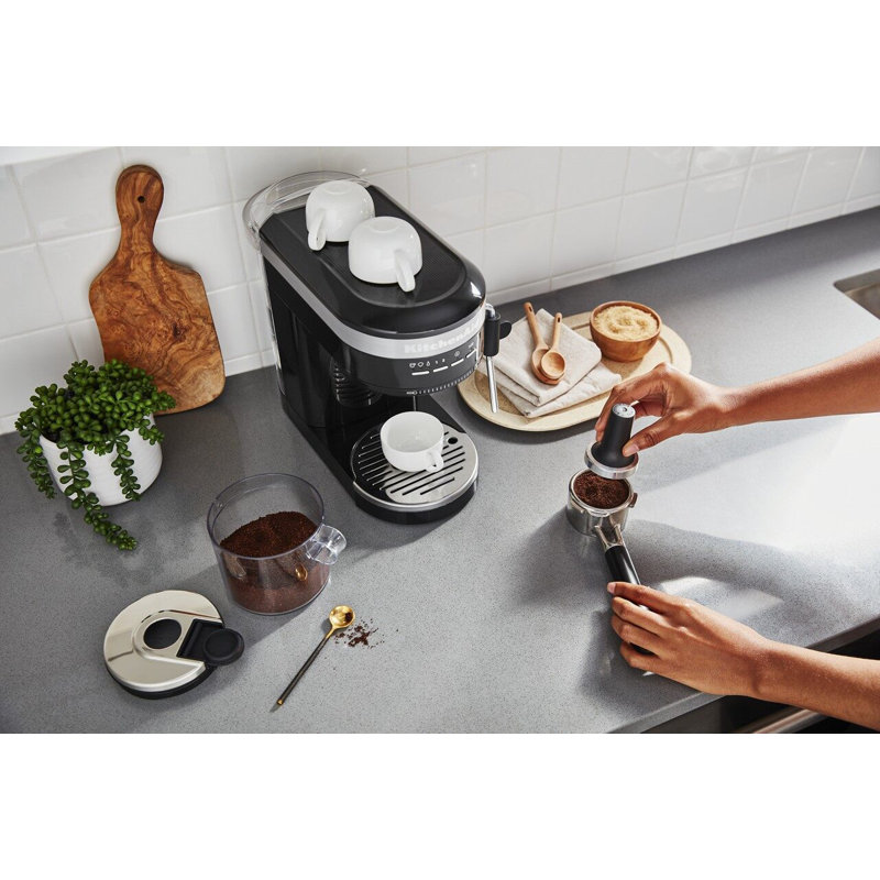 KitchenAid® Metal Semi-Automatic Espresso Machine, Onyx Black