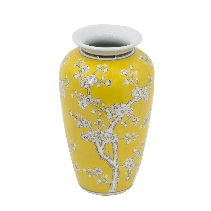 Freman Ceramic / Porcelain Table Vase, 10.6" H x 6.1" W x 6.1" D