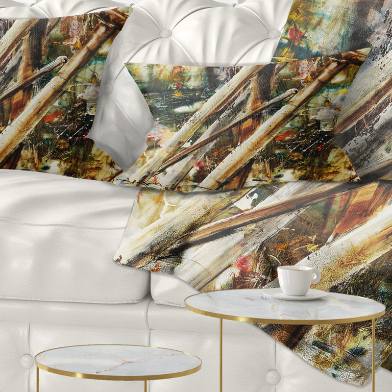 Outils et motif abstrait - Coussin imprimé abstrait