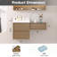 Ensemble de meuble-lavabo mural 48 po avec plateau en pierre reconstituée et armoire de rangement modulaire-334912611