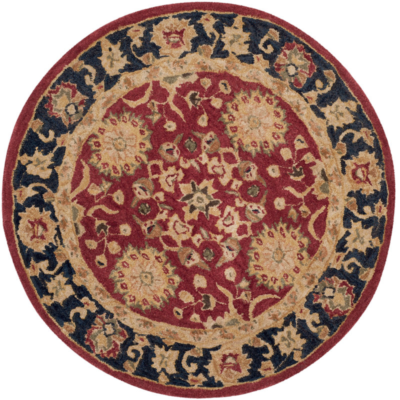 Tingley Hand Tufted Wool Pile Oriental Rug, Round 8'