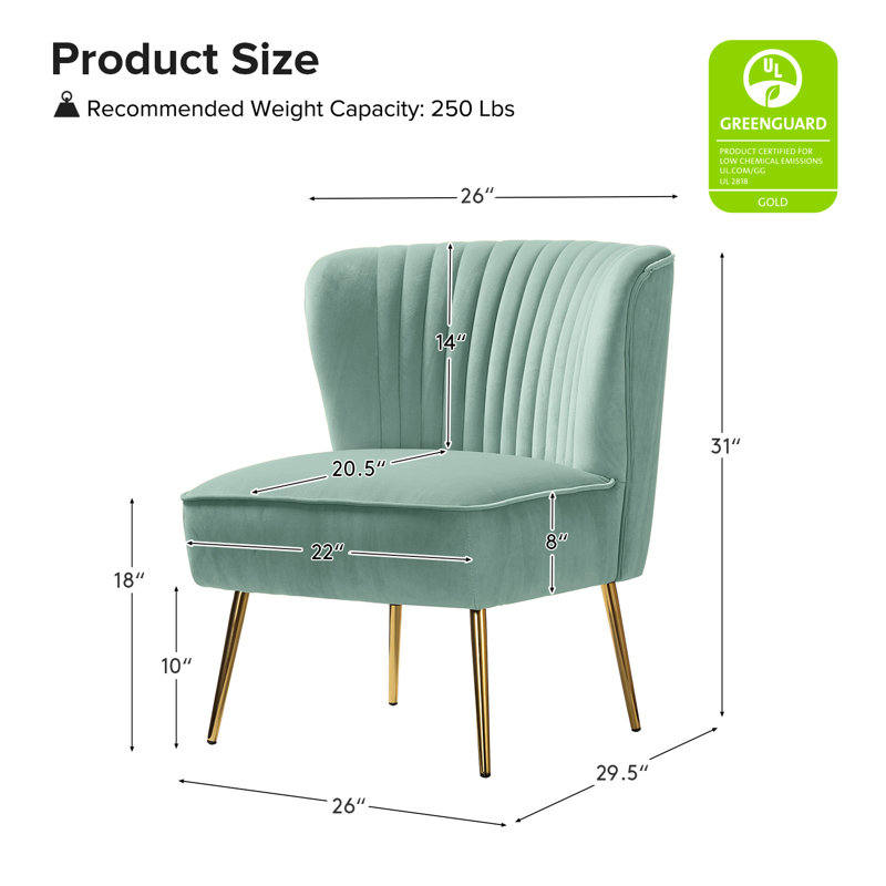 Fauteuil d'appoint Euclid, Velours sauge