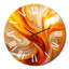 Horloge murale orange à motif abstrait fractal chaud VII-93381145