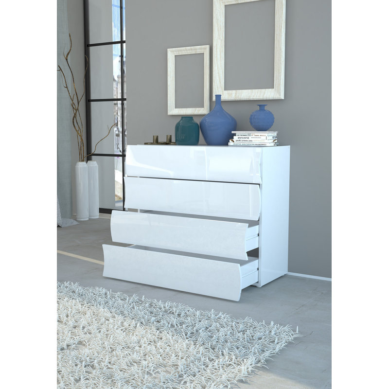 Giolla 248.92cm W 6 - Drawer Chest of Drawers, White