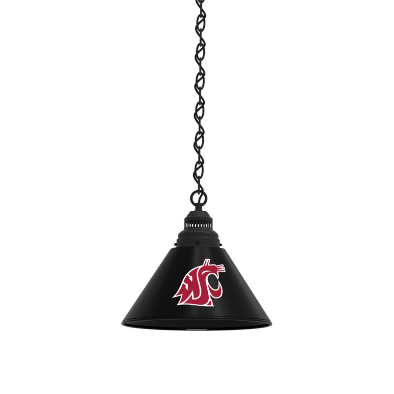 1 - Light Single Pendant, Black, Washington State Cougars