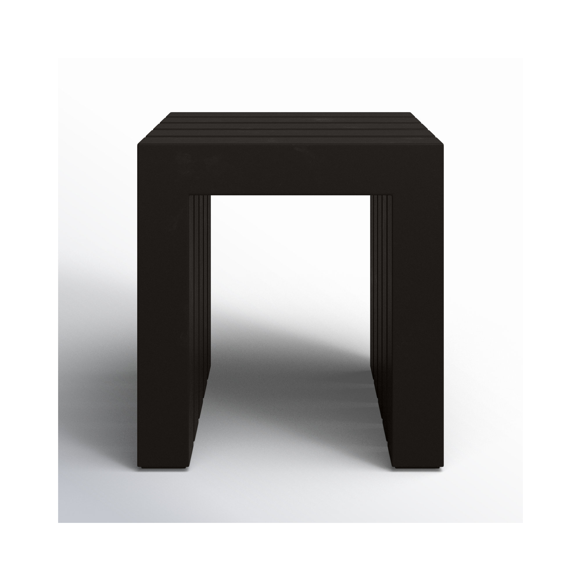Kine Steel Accent Stool, Black