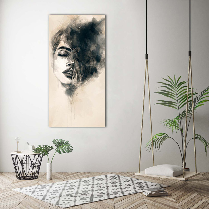 Abstraction Of A Woman - Wrapped Canvas Print