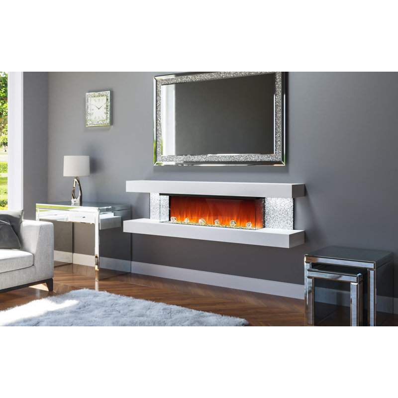 Evolution Fires 182.88 cm W Surface Wall Mounted Electric Fireplace with 5000 BTU