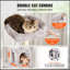 Tour pour chat 72 pouces à niveaux multiples avec 2 condos spacieux, poteaux à griffer en sisal et jouets interactifs pour chats d'intérieur